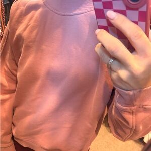 Lululemon Dusty Pink Ribbed Crewneck Sweater